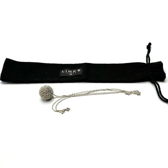 Links of London Effervescence Silver Ball Pendant Necklace 30" Sterling 925 EUC - Picture 3 of 3